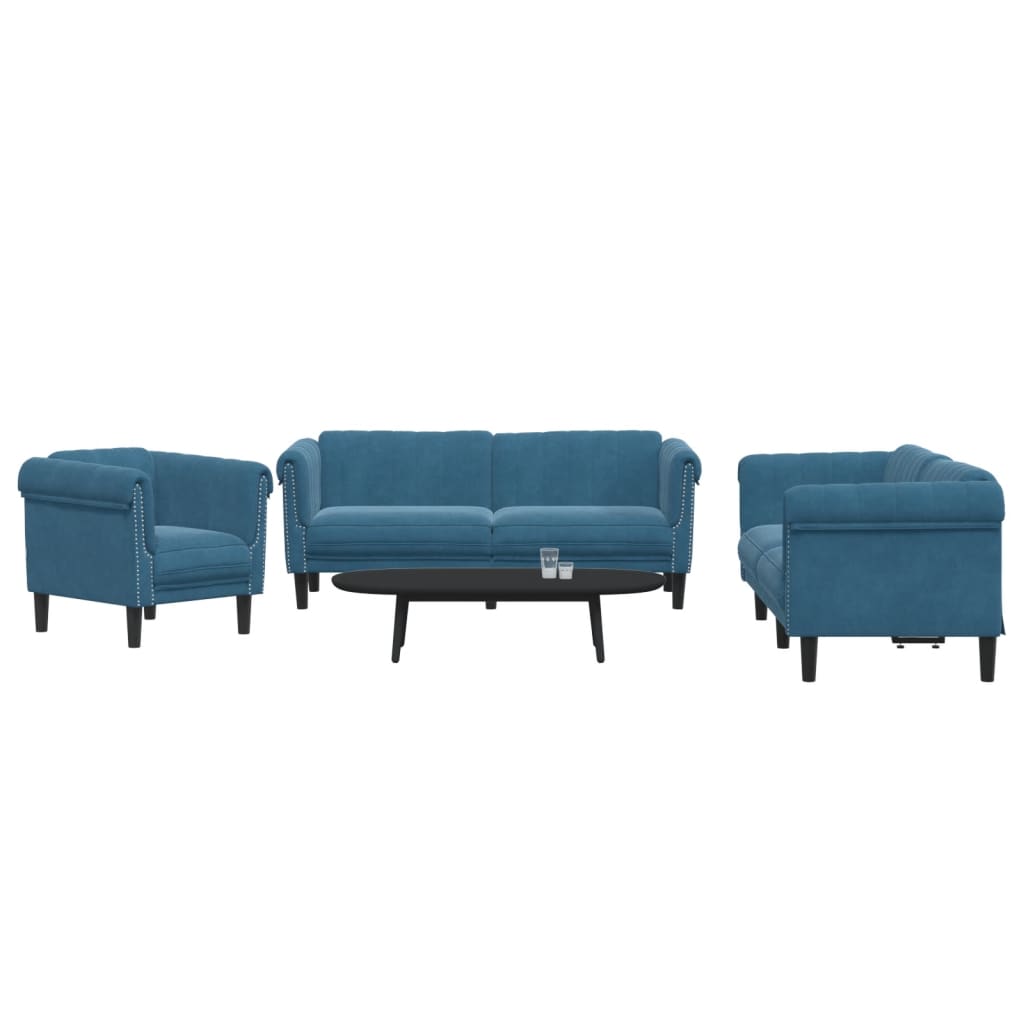 Set De Canapele, 3 Piese, , Catifea