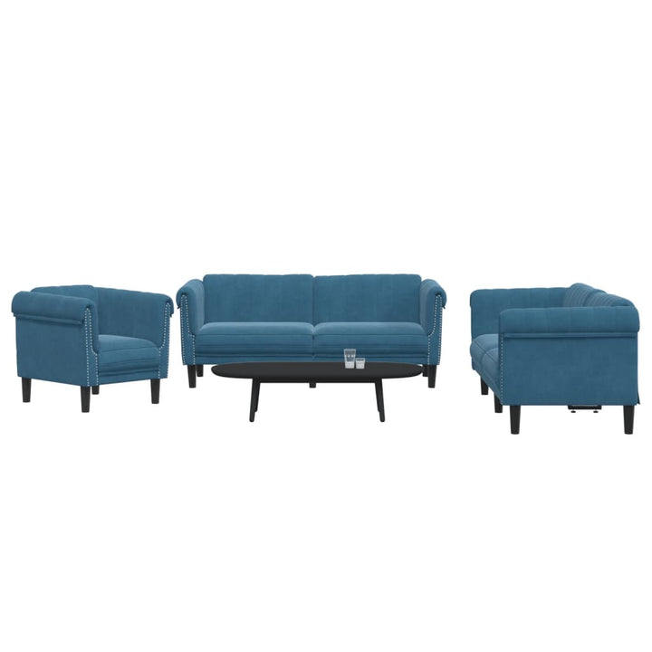 Set De Canapele, 3 Piese, , Catifea