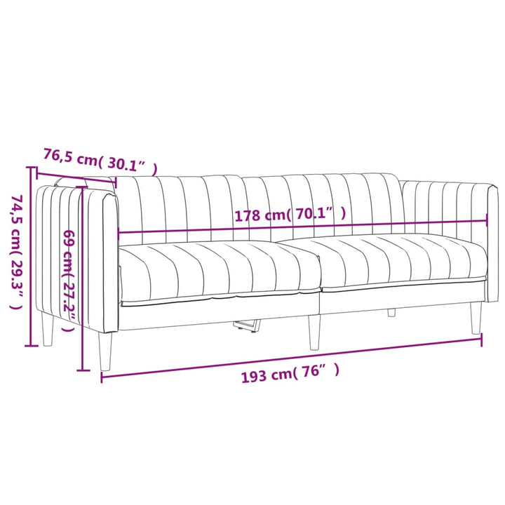 Set De Canapele, 2 Piese, , Textil