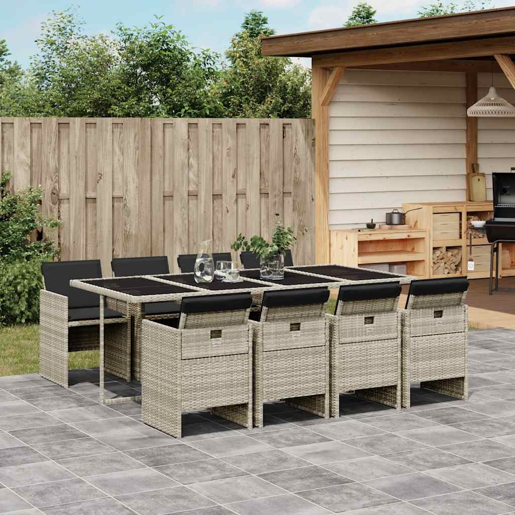 Set Mobilier De Grădină Cu Perne, 7 Piese Poliratan