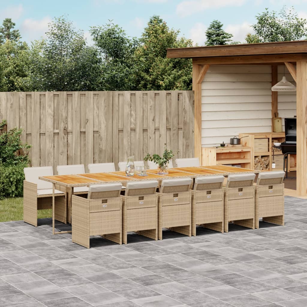 Set Mobilier De Grădină Cu Perne, 7 Piese Poliratan