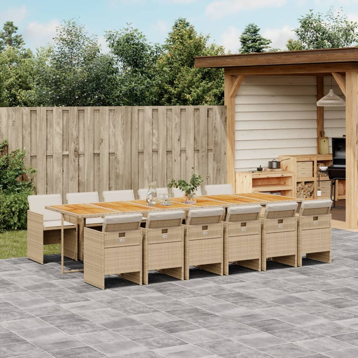 Set Mobilier De Grădină Cu Perne, 7 Piese Poliratan