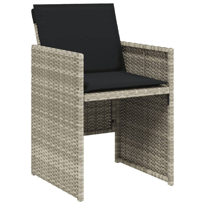 Set Mobilier Grădină Cu Perne, 9 Piese, , Poliratan