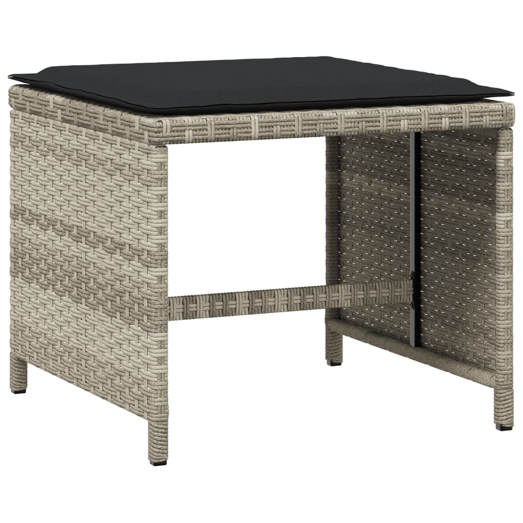 Set Mobilier Grădină Cu Perne, 9 Piese, , Poliratan