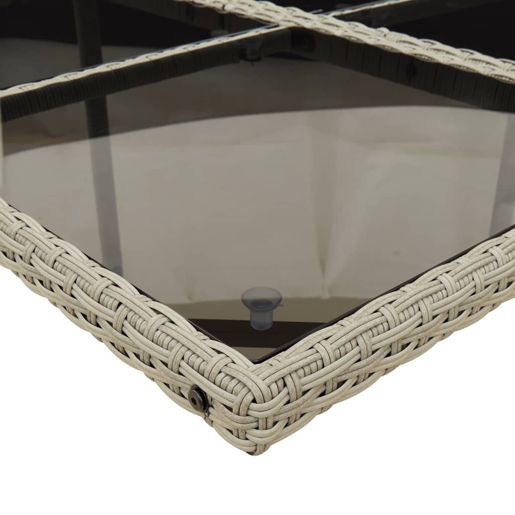 Set Mobilier Grădină Cu Perne, 9 Piese, , Poliratan