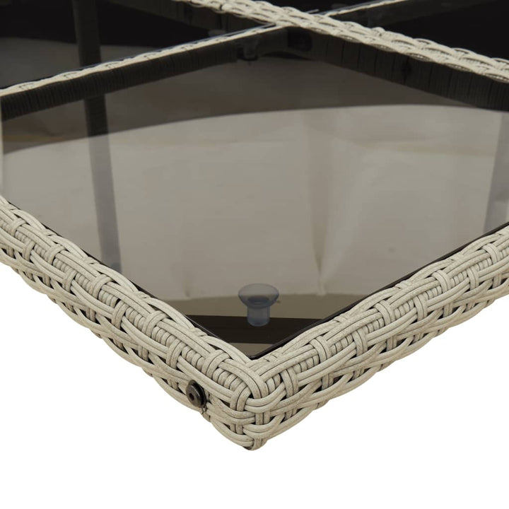 Set Mobilier Grădină Cu Perne, 9 Piese, , Poliratan