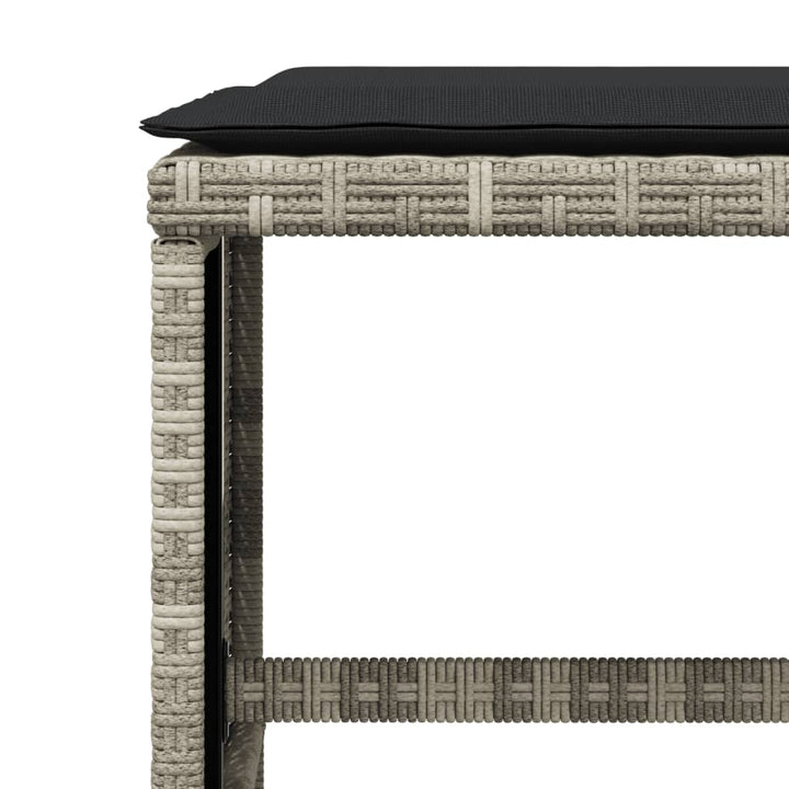 Set Mobilier Grădină Cu Perne, 9 Piese, , Poliratan