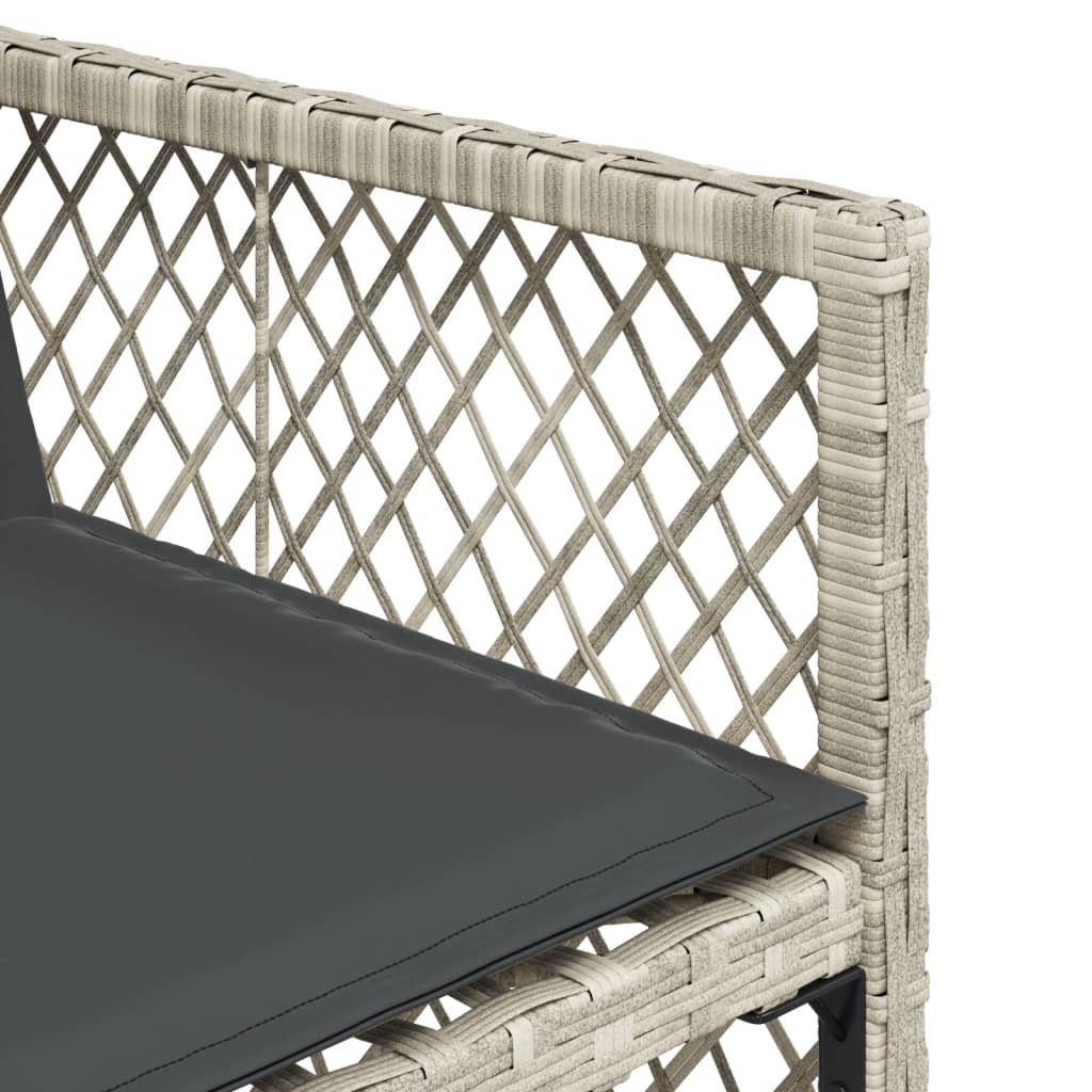 Set Mobilier De Grădină Cu Perne, 5 Piese Poliratan