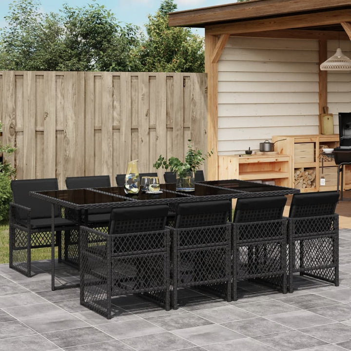 Set Mobilier De Grădină Cu Perne, 5 Piese Poliratan