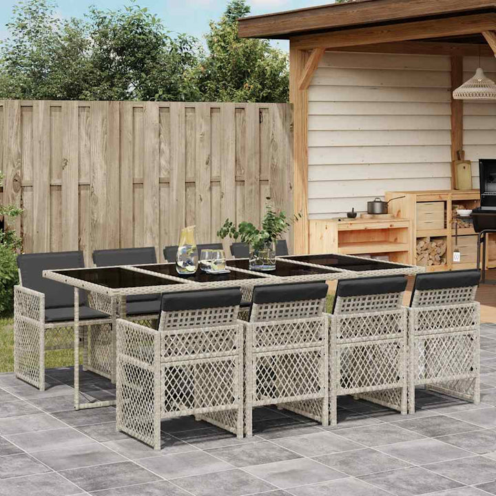 Set Mobilier De Grădină Cu Perne, 5 Piese Poliratan