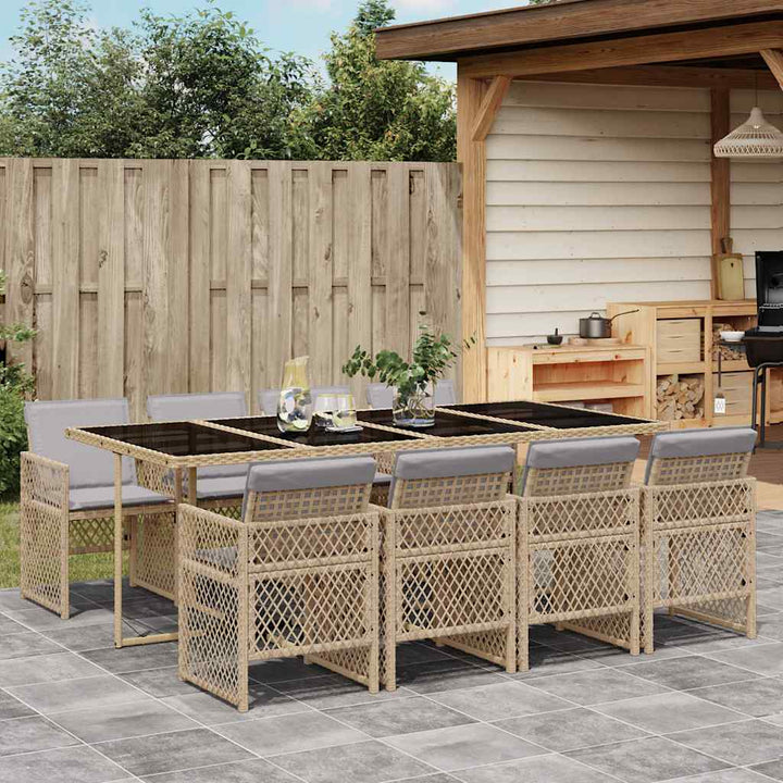Set Mobilier De Grădină Cu Perne, 5 Piese Poliratan