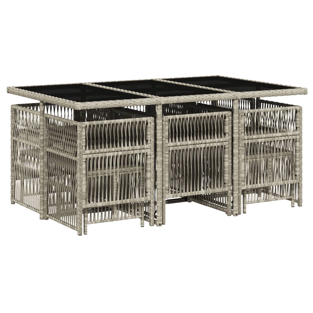 Set Mobilier De Grădină Cu Perne 11 Piese Poliratan