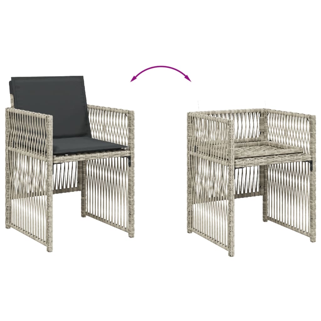 Set Mobilier De Grădină Cu Perne 11 Piese Poliratan