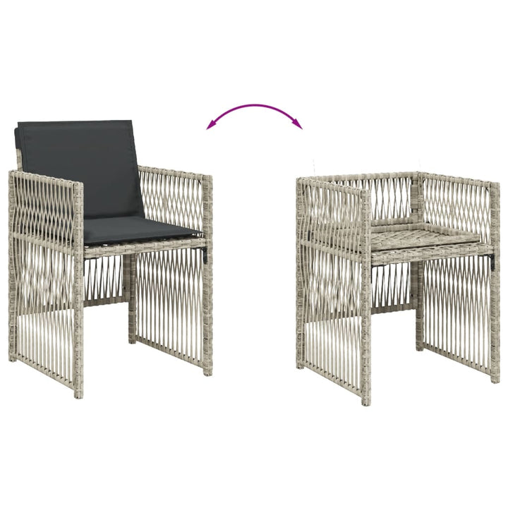 Set Mobilier De Grădină Cu Perne 11 Piese Poliratan