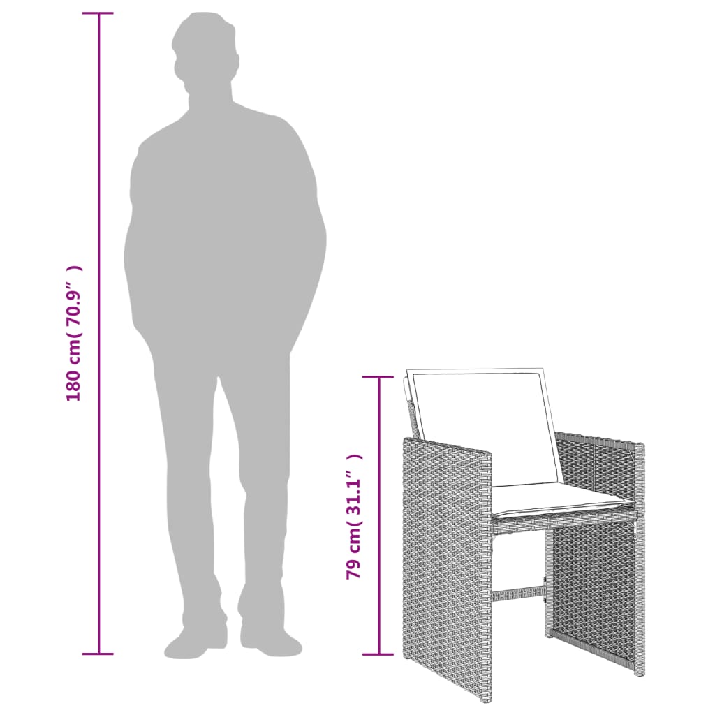 Set Mobilier De Grădină Cu Perne, 5 Piese Poliratan