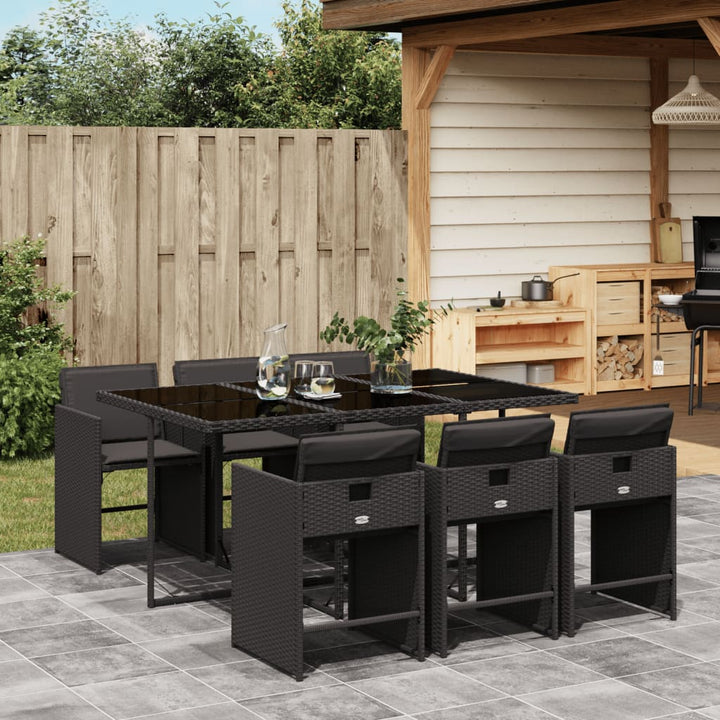 Set Mobilier De Grădină Cu Perne, 5 Piese Poliratan
