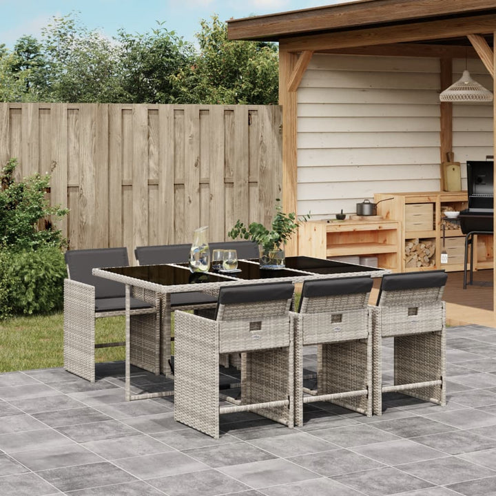 Set Mobilier De Grădină Cu Perne, 5 Piese Poliratan