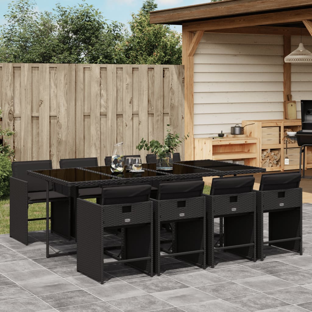 Set Mobilier De Grădină Cu Perne, 5 Piese Poliratan