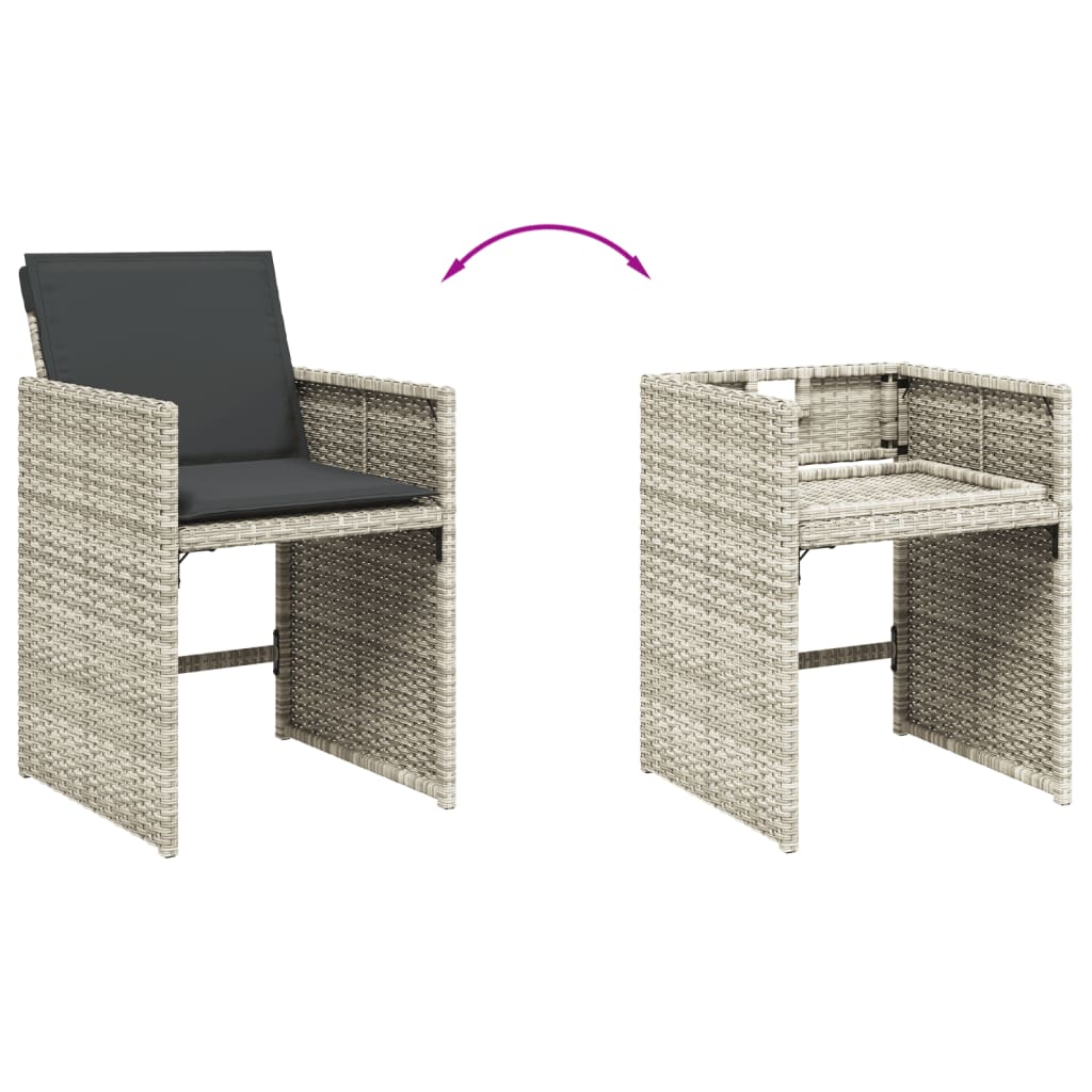 Set Mobilier De Grădină Cu Perne 11 Piese Poliratan