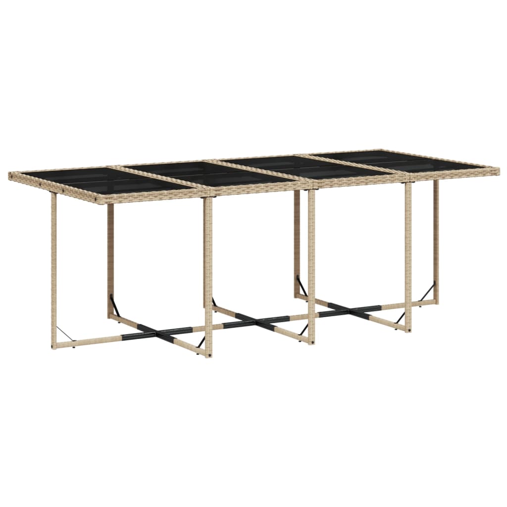 Set De Masă Pentru Grădină, 9 Piese, Cu Perne, Bej, Poliratan