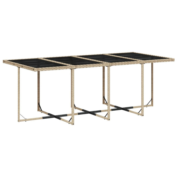 Set De Masă Pentru Grădină, 9 Piese, Cu Perne, Bej, Poliratan