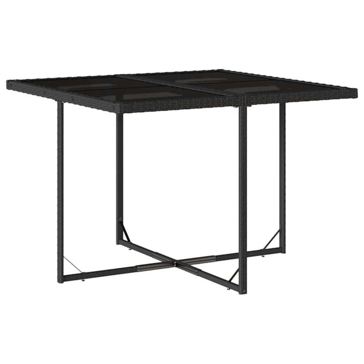 Set Mobilier De Grădină Cu Perne, 9 Piese, Negru, Poliratan
