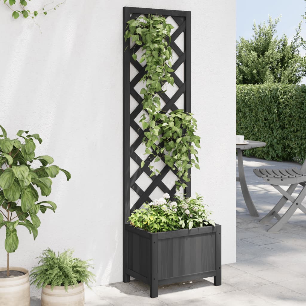 Jardinieră Cu Spalier, , Lemn Masiv De Brad