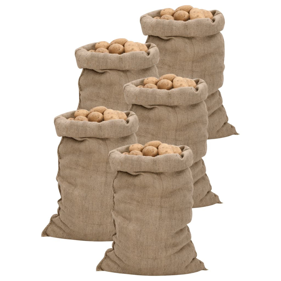 Saci De Iută, 5 Buc., , Iută 100%, 340 G/M²