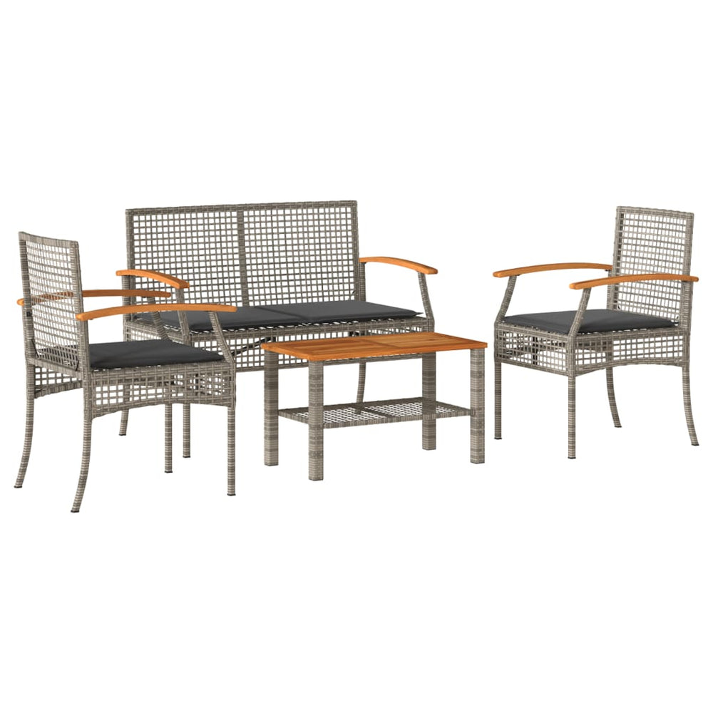 Set Mobilier De Grădină Cu Perne, 4 Piese, ,