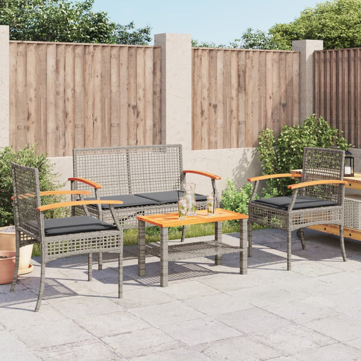 Set Mobilier De Grădină Cu Perne, 4 Piese, ,