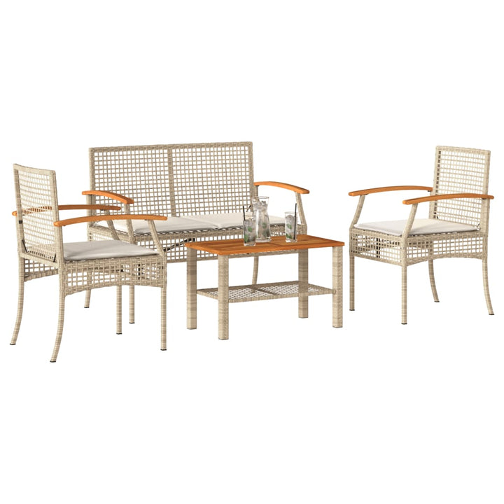 Set Mobilier De Grădină Cu Perne, 4 Piese, ,