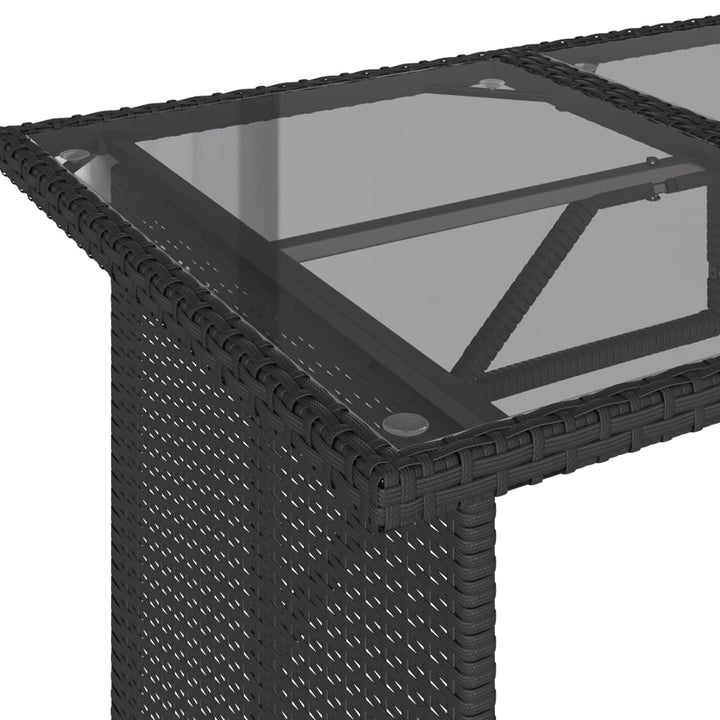 Set Mobilier De Grădină Cu Perne, 2 Piese, Negru, Poliratan