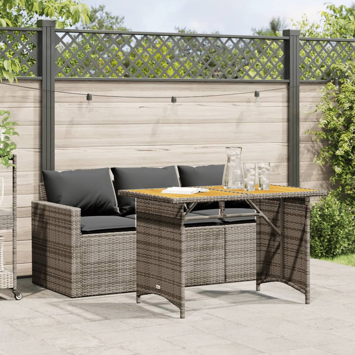 Set Mobilier De Grădină Cu Perne, 2 Piese, Negru, Poliratan