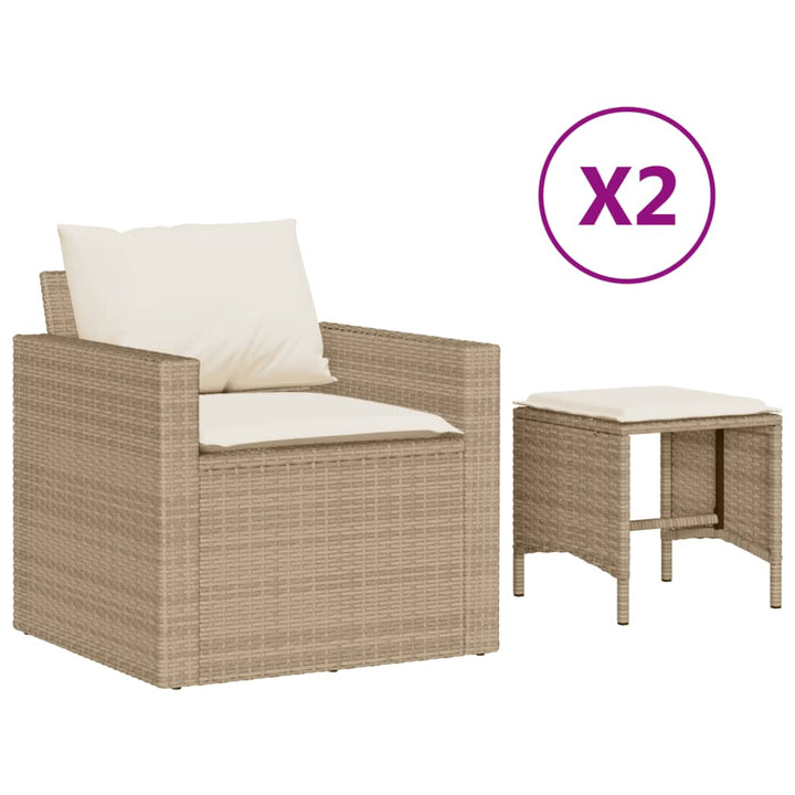 Set Canapele De Grădină, 4 Piese, Cu Perne, , Poliratan