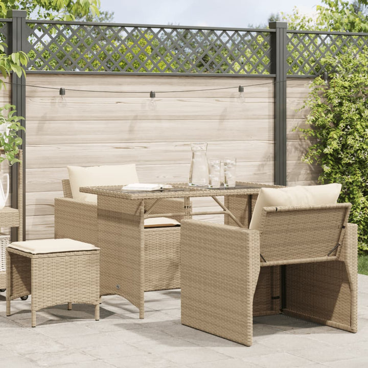 Set Canapele De Grădină, 4 Piese, Cu Perne, , Poliratan