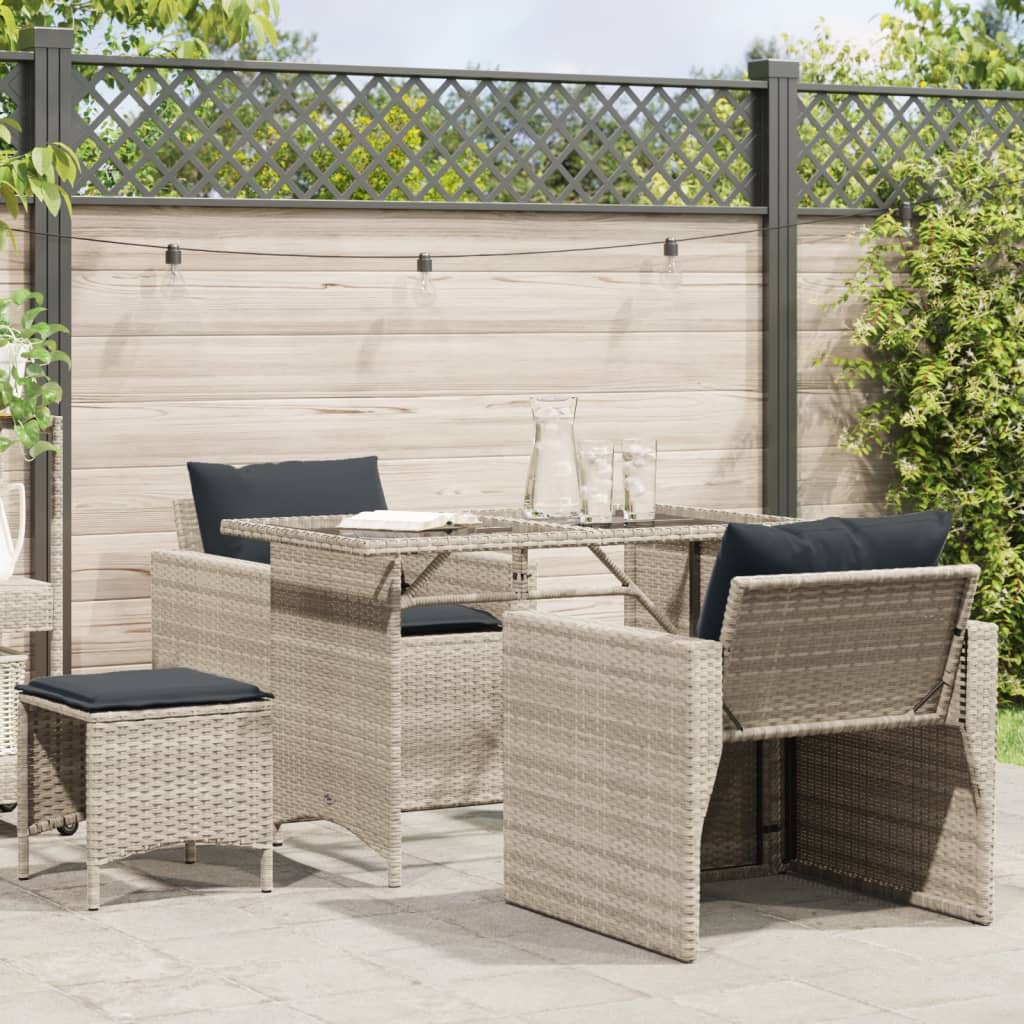 Set Canapele De Grădină, 4 Piese, Cu Perne, , Poliratan