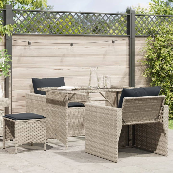 Set Canapele De Grădină, 4 Piese, Cu Perne, , Poliratan