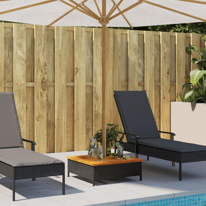 Mască Suport Umbrelă De Soare 70X70X25Cm Poliratan/Acacia