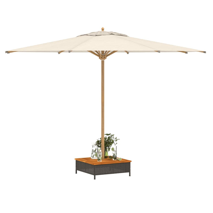 Mască Suport Umbrelă De Soare 70X70X25Cm Poliratan/Acacia