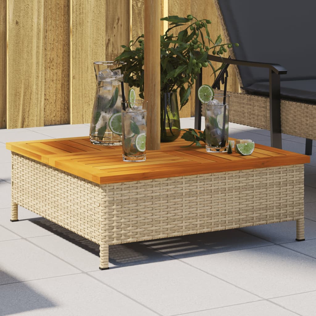 Mască Suport Umbrelă De Soare 70X70X25Cm Poliratan/Acacia
