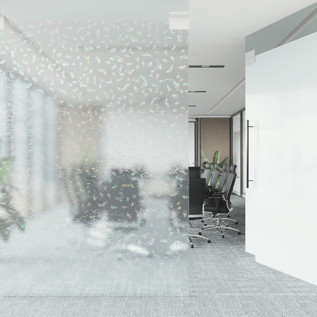 Folie Fereastră Mată, Model Curcubeu 3D, 90X500 Cm, Pvc