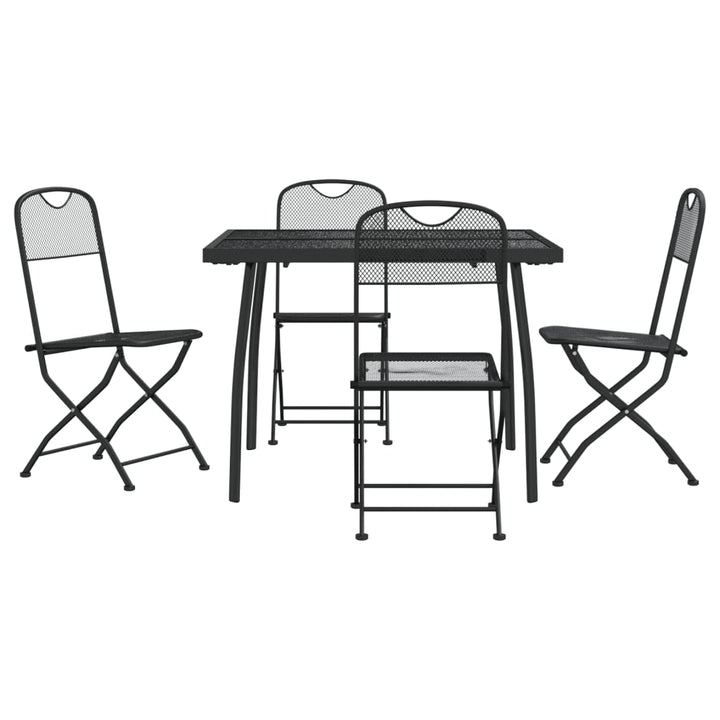 Set De Masă Pentru Grădină, 5 Piese, Plasă Metalică Antracit