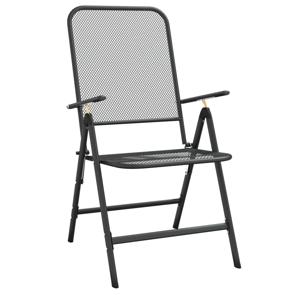 Set De Masă Pentru Grădină, 5 Piese, Plasă Metalică Antracit