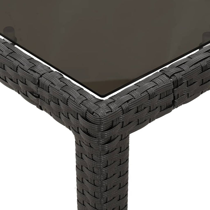 Set Mobilier De Grădină Cu Perne, 5 Piese, Negru, Poliratan