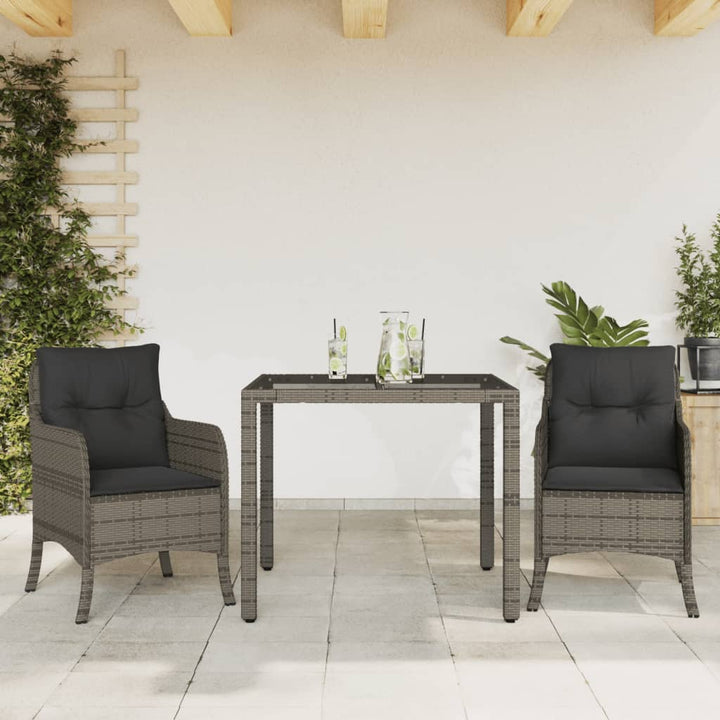 Set Mobilier De Grădină Cu Perne, 5 Piese, Negru, Poliratan