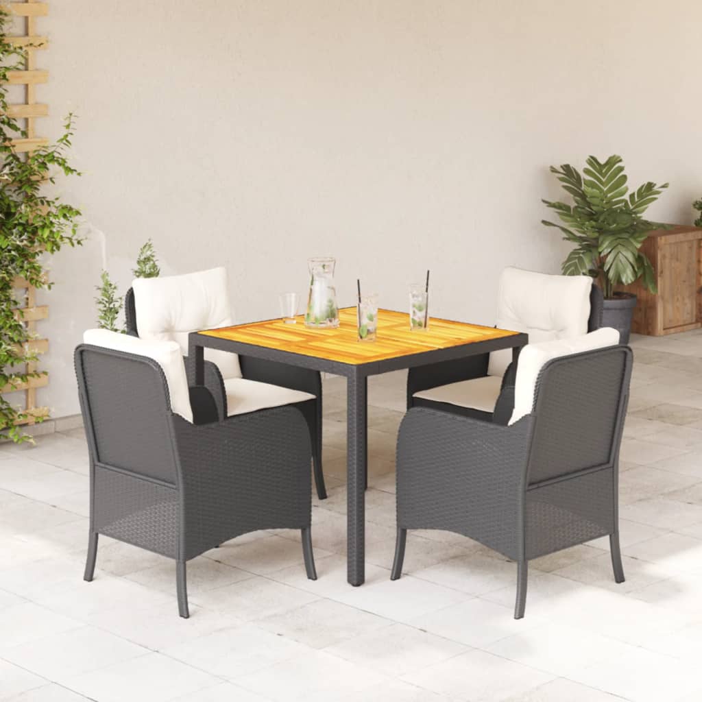 Set Mobilier De Grădină Cu Perne, 5 Piese, , Poliratan