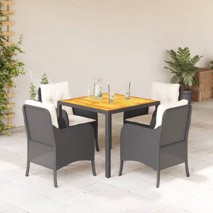 Set Mobilier De Grădină Cu Perne, 5 Piese, , Poliratan