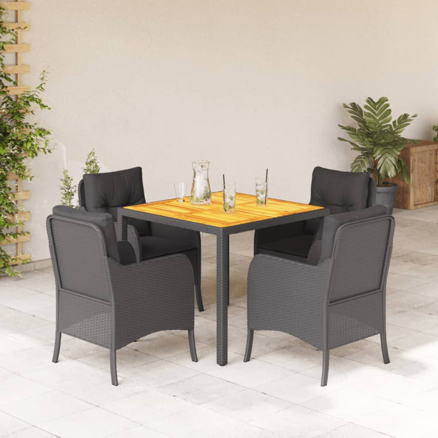 Set Mobilier De Grădină Cu Perne, 5 Piese, , Poliratan