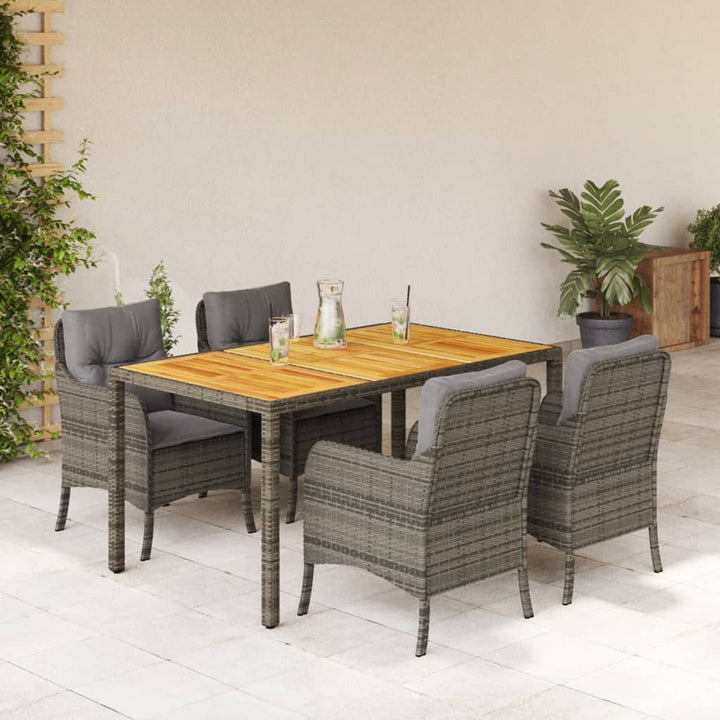 Set Mobilier De Grădină Cu Perne, 5 Piese, , Poliratan