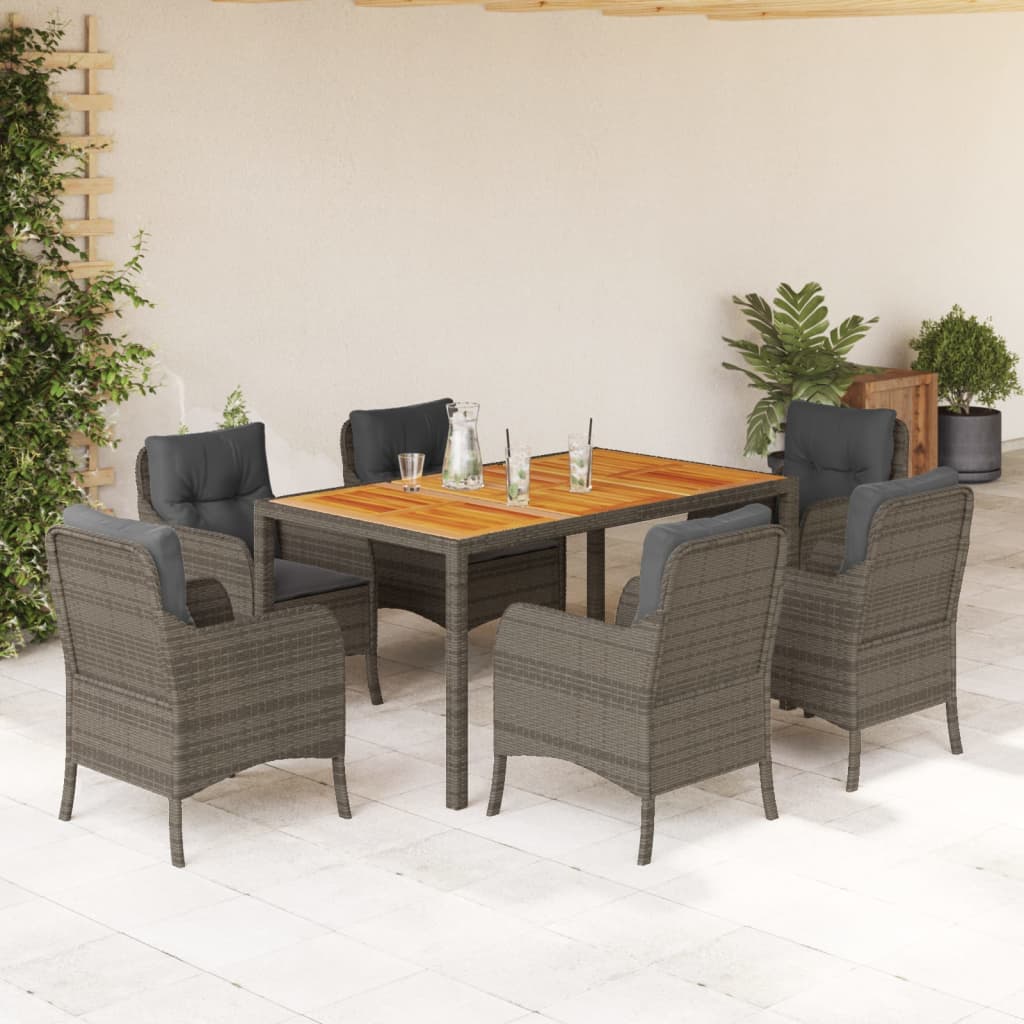 Set Mobilier De Grădină Cu Perne, 5 Piese, , Poliratan